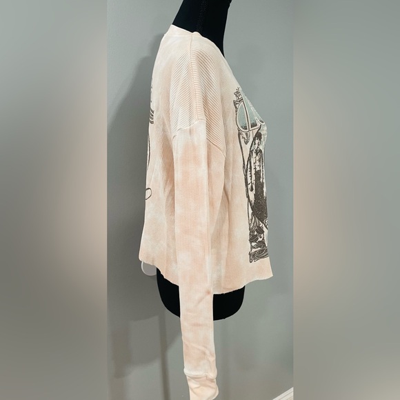 Daydreamer Oversized The Doors 1968 Cropped Thermal Tee Sand Cloud - Picture 5 of 9